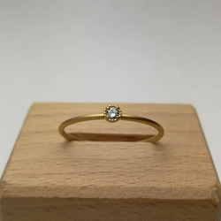 １カラットダイヤリングK18 K18 0.03ct ダイヤモンドリング/受注制作 指輪・リング DOWORLD 通販