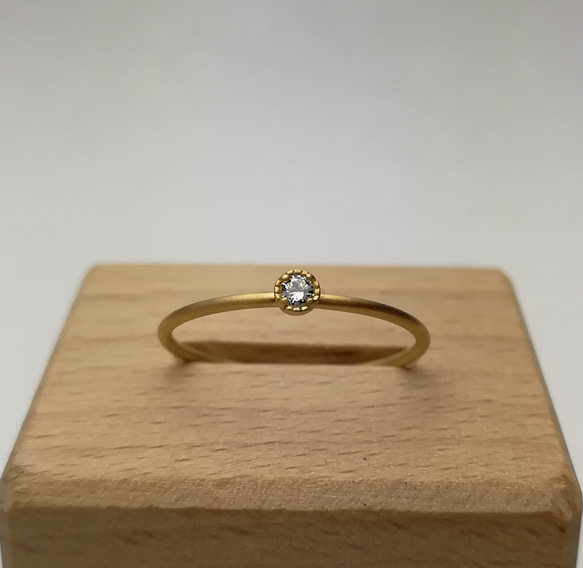 K18  0.03ct  ダイヤモンドリング/受注制作 1枚目の画像