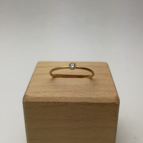 K18 0.03ct ダイヤモンドリング/受注制作 指輪・リング DOWORLD 通販