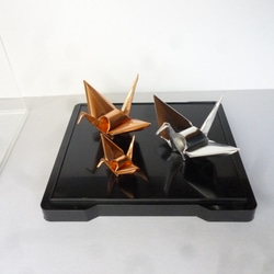 折り鶴　金属製　銅製　アルミ製 1枚目の画像