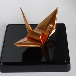 金属　銅製　折り鶴　 2枚目の画像