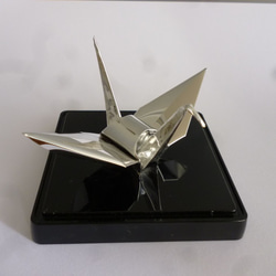 金属　アルミ製　折り鶴　 2枚目の画像