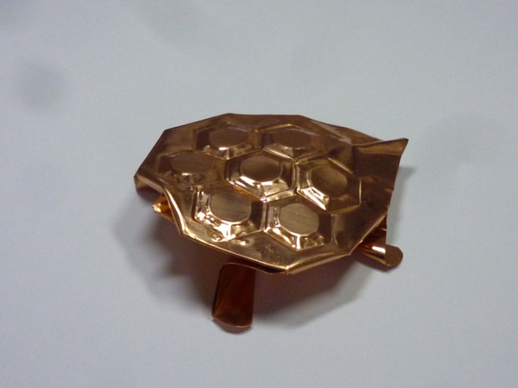 金属　アルミ　銅製　折り鶴　亀 8枚目の画像
