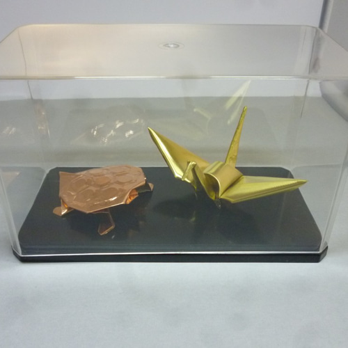 鶴と亀の金属製彫刻 約20cm Yahoo!オークション -「純銀製鶴亀」の落札相場・落札価格