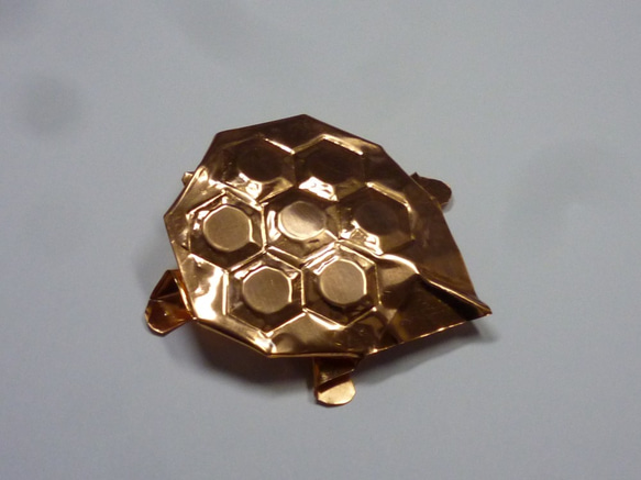金属　真鍮　銅製　折り鶴　亀 8枚目の画像