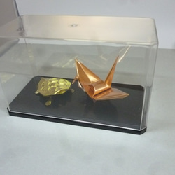 金属　銅　真鍮製　折り鶴　亀 5枚目の画像