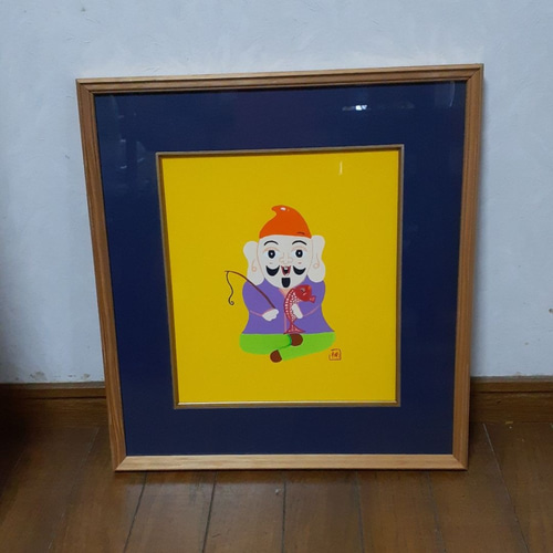 ハッピー恵比寿様 ハッピー太陽画家 小楠アキコ作品 ハッピー恵比寿様