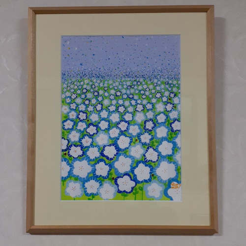 ネモフィラの作品ハッピー太陽画家小楠アキコ作品