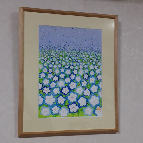 ネモフィラの作品　ハッピー太陽画家　小楠アキコ作品 ネモフィラの作品ハッピー太陽画家小楠アキコ作品