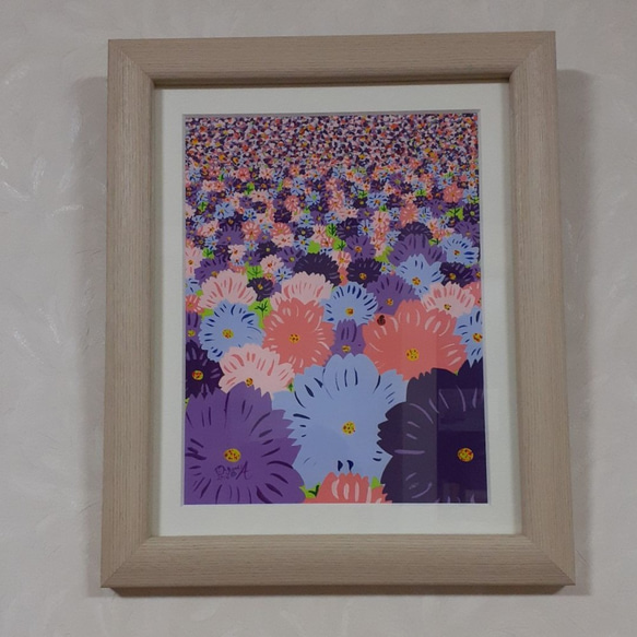 ハッピー太陽画家　小楠アキコ　ハッピーコスモス　作品 ハッピー太陽画家小楠アキコハッピーコスモス作品【極美品/カシミヤ100