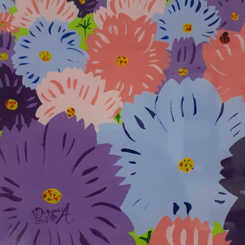 ハッピー太陽画家小楠アキコハッピーコスモス作品