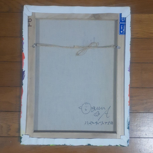 ハッピーチューリップ畑 F6号 アクリルガッシュ キャンバス 小楠