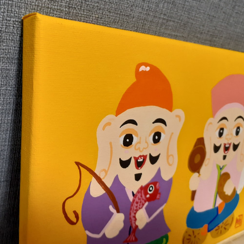 ハッピー恵比寿様ハッピー太陽画家小楠アキコ作品