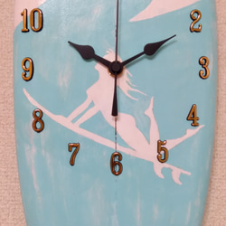 サーフボード型掛け時計 MERMAID 9枚目の画像