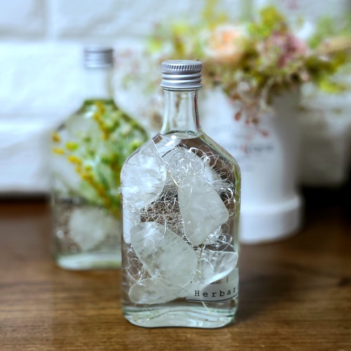 ルナリアのハーバリウム ～ ウイスキーボトル（ポケットタイプ  