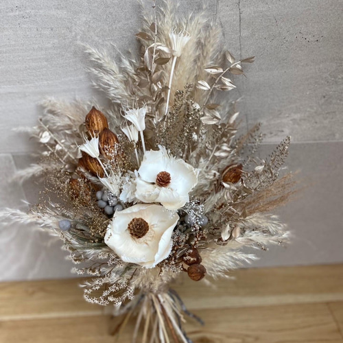 ウェディングブーケドライフラワー ドライフラワー ウェディングブーケ ブーケ petit bonheur_yoko 通販