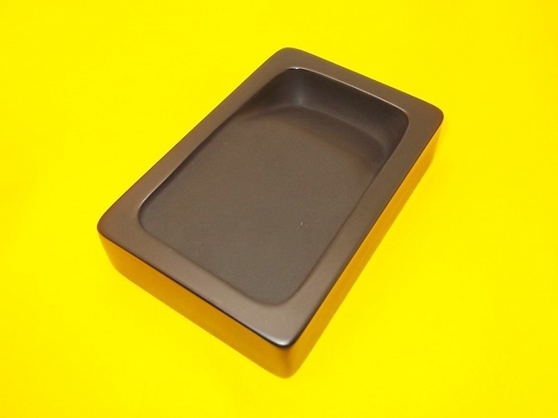 角型硯　すんなり　NO.０４１２　天然那智黒石製
