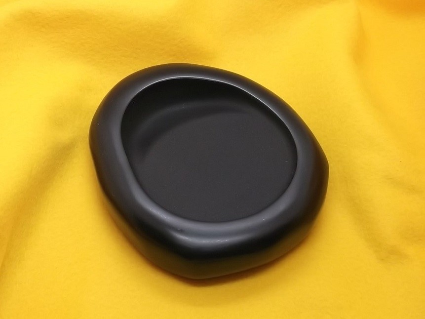 つるつる・変わり硯　NO.０４１３　天然那智黒石製