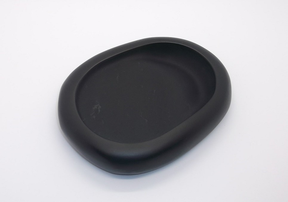 つるつる・変わり硯　NO.０４３７　天然那智黒石製