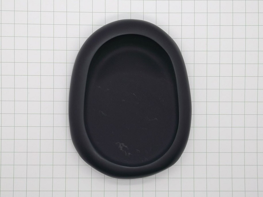 つるつる・変わり硯　NO.０４３７　天然那智黒石製