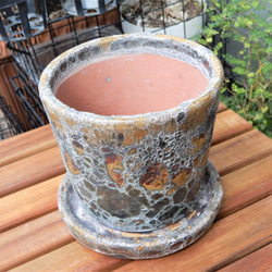 モダンモザイク柄　陶器鉢　植木鉢　プランター　鉢　 4枚目の画像