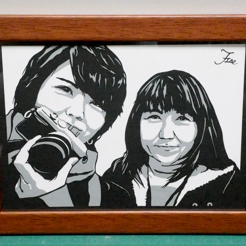 世界に一つだけの似顔絵切り絵お作りします 切り絵 fujise_kirie