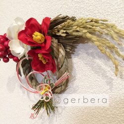【再販】紅白椿のお正月飾り❀C 3枚目の画像