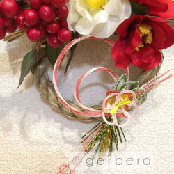 【再販】紅白椿のお正月飾り❀C 5枚目の画像