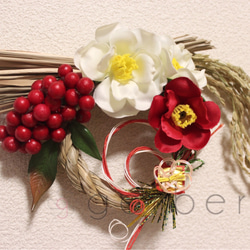 人気の紅白椿のお正月飾り❀ 2枚目の画像