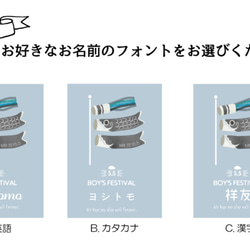 端午の節句☆名入れポスター 4枚目の画像