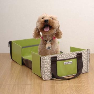 ペットと一緒におうちキャンプ2020！限定「ファッションバッグ型ペットトイレ」茶 送料無料！