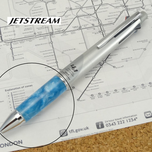 ジェットストリーム4＆1用 樹脂グリップ部のみ（ブルー,パールマーブル