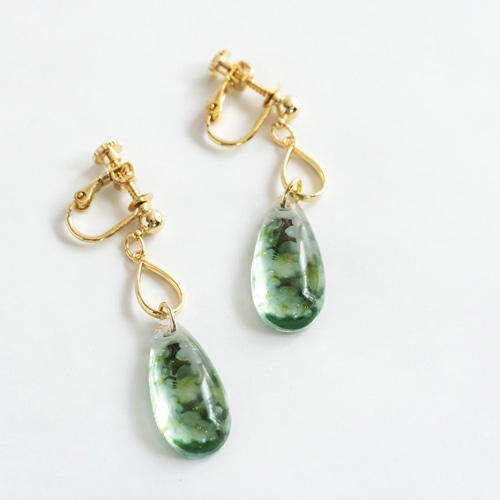 シーセディメントジャスパーとアクアマリンのピアスチャーム♪1点のみ シーセディメントジャスパーとアクアマリンのピアスチャーム♪1