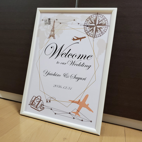 ˚✧₊⁎結婚式 書道のお名前ウェルカムボード♡シンプルで可愛いデザイン！ ar009-2a.jpg