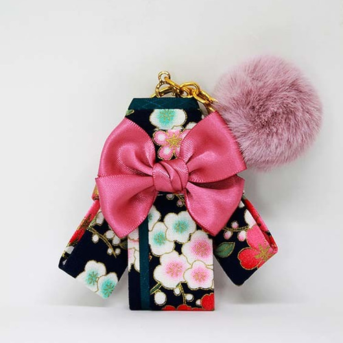 身幅ゆったり 花柄刺繍、扇面押し金箔加工 縞柄取り 附下訪問着