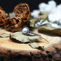 【925銀】 珍珠麻花戒 - SR013 第2張的照片