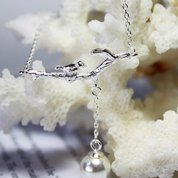 【925銀】  大自然系列-小鳥珍珠項鍊 第1張的照片