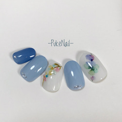 [No.102] Sail Nail-Tarashikomi♡流行♡Nice❁Classy♡可愛的美甲/約會/辦公室的美甲技巧 第3張的照片