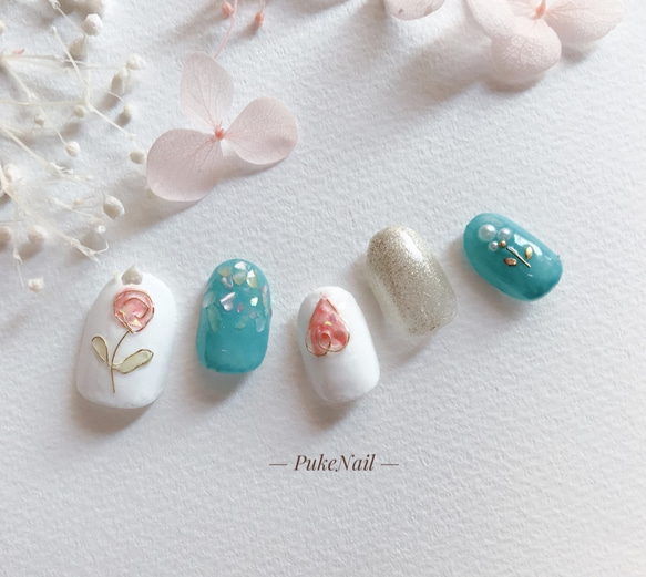 Puke Nail Free Shipping [No.217] NuanceBarra❁♡♡・♡v♡監獄指甲技巧 第2張的照片