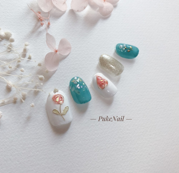 Puke Nail Free Shipping [No.217] NuanceBarra❁♡♡・♡v♡監獄指甲技巧 第3張的照片