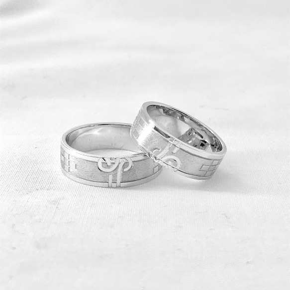 ～Okinawa Jewelry～ミンサー指輪“チュイシージ”助け合い【SILVER925】 4枚目の画像