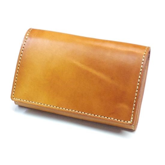 本革 ヌメ革 2つ折り財布 サドルレザー ショートウォレット オイル