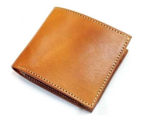 本革 ヌメ革 2つ折り財布 サドルレザー ショートウォレット