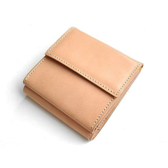 日本に ヌメ革 本革 2つ折り財布 ショートウォレット サドルレザー 小物