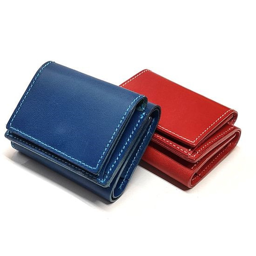 ステッチカラー変更可 本革 ミニ財布 コンパクト財布 サドル