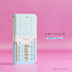 iphone ケース 手帳型 チョコレート チョコ スマホケース 2枚目の画像