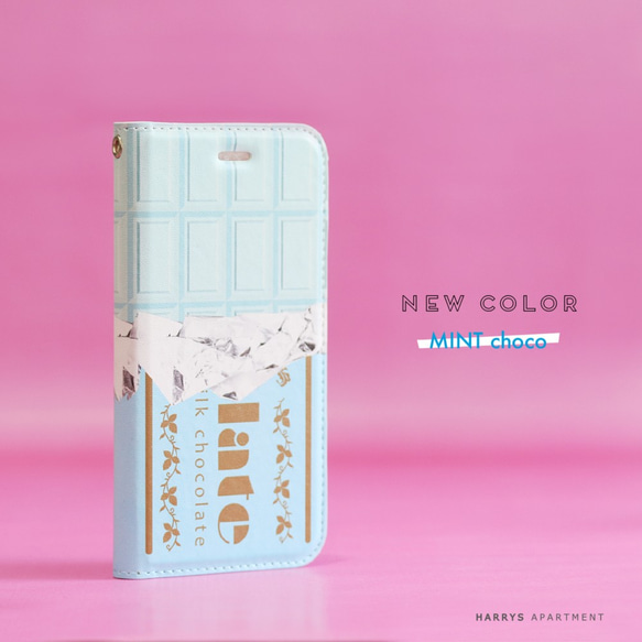 iphone ケース 手帳型 チョコレート チョコ スマホケース 2枚目の画像