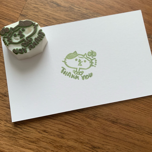 消しゴムはんこ＊THANK YOU・ねこ はんこ・スタンプ CHiiRi 通販