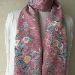 京友禅と江戸小紋のリバーシブルスカーフ ストール 絹遊彩 通販