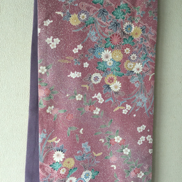 京友禅と江戸小紋のリバーシブルスカーフ 5枚目の画像